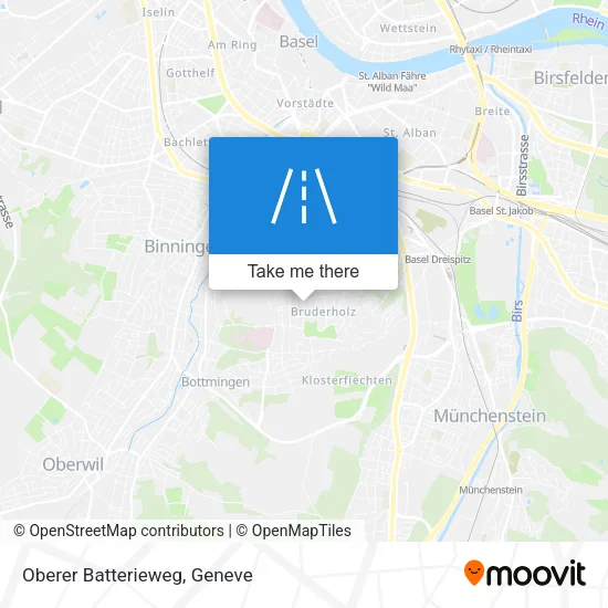 Oberer Batterieweg map