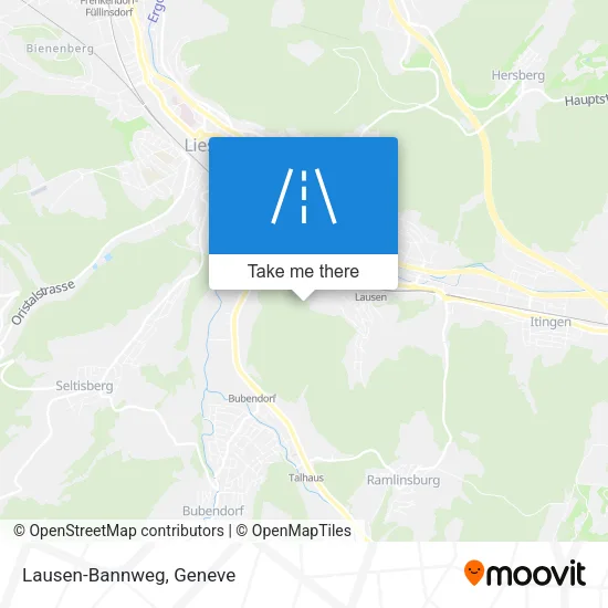 Lausen-Bannweg map