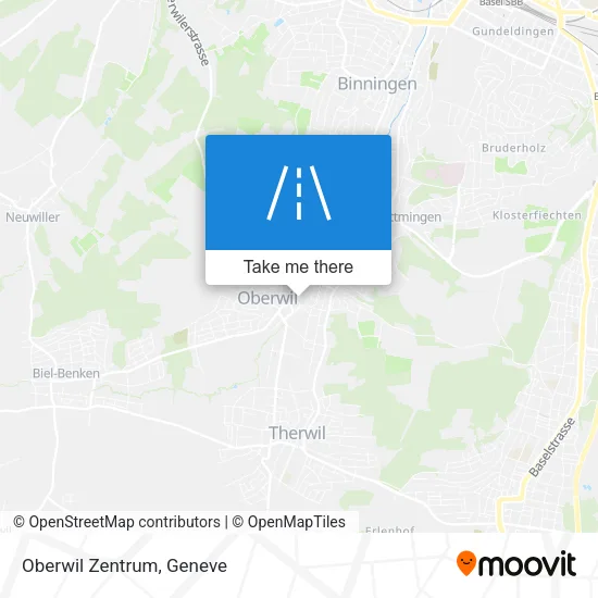 Oberwil Zentrum map