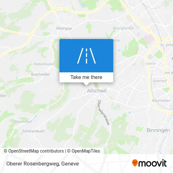 Oberer Rosenbergweg map