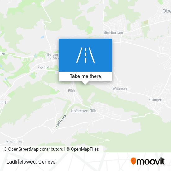 Lädlifelsweg map