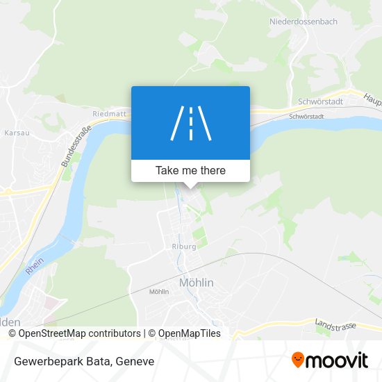 Gewerbepark Bata map