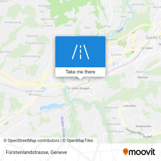 Fürstenlandstrasse map