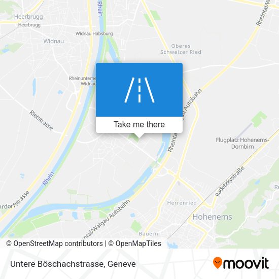 Untere Böschachstrasse map