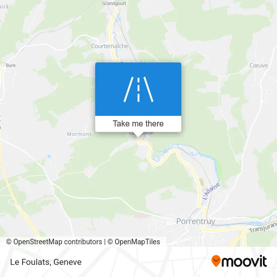 Le Foulats map