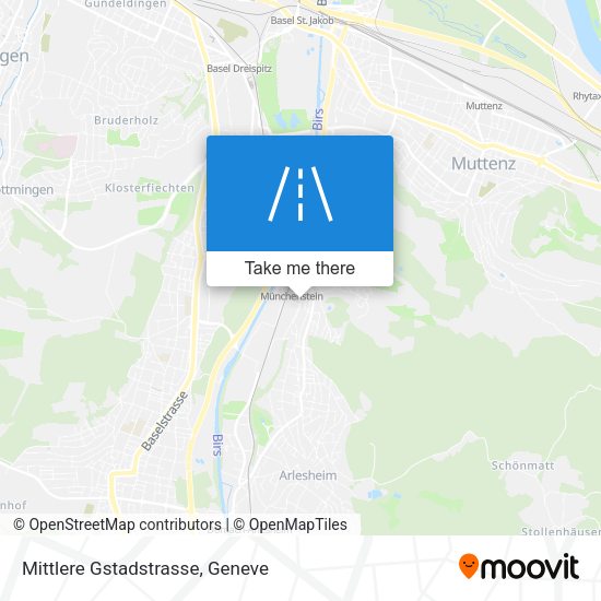 Mittlere Gstadstrasse map
