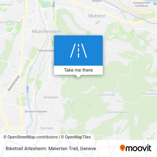 Biketrail Arlesheim: Meierten Trail map