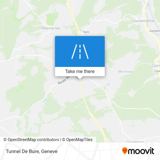 Tunnel De Bure map