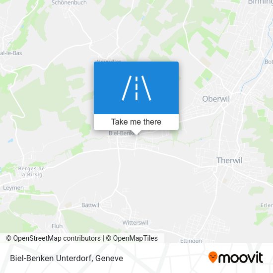 Biel-Benken Unterdorf map
