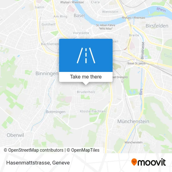 Hasenmattstrasse map