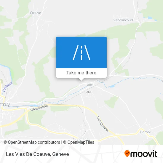 Les Vies De Coeuve map