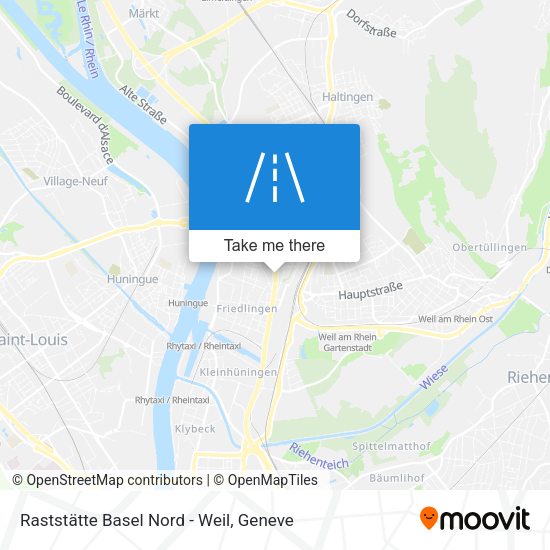 Raststätte Basel Nord - Weil map