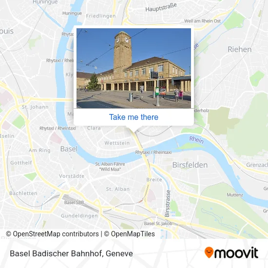 Basel Badischer Bahnhof map