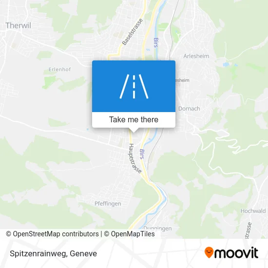 Spitzenrainweg map