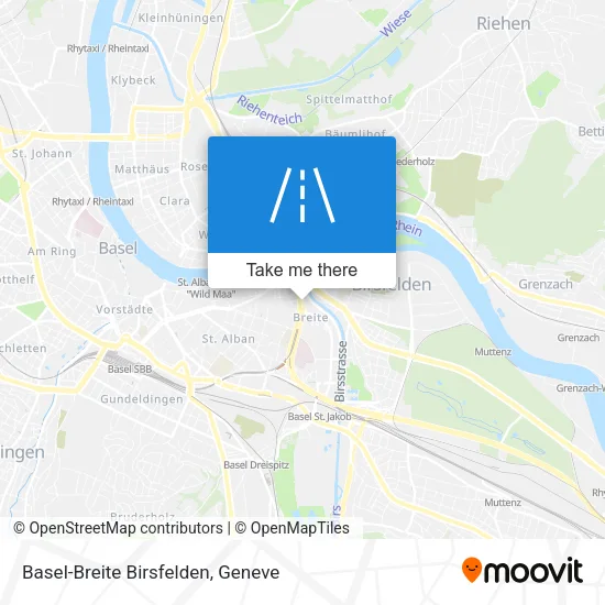 Basel-Breite Birsfelden map