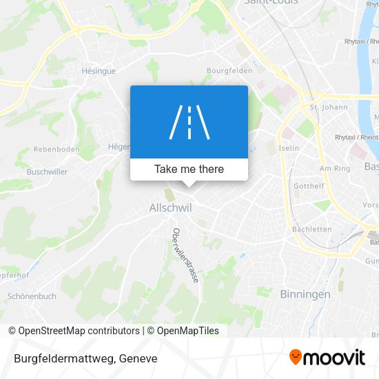 Burgfeldermattweg map