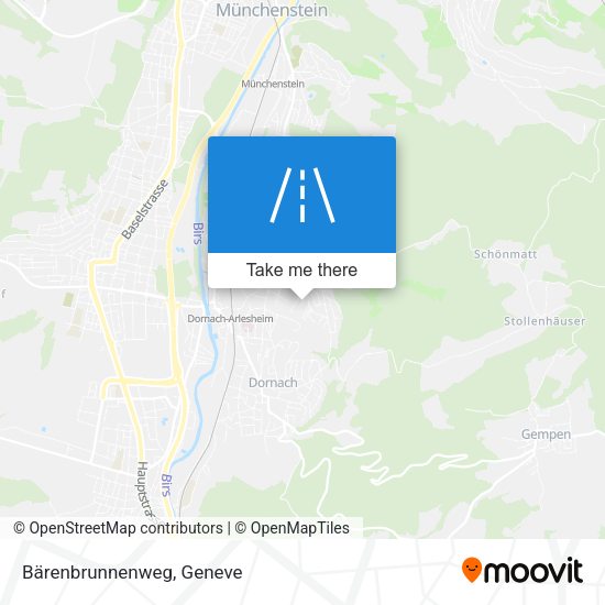 Bärenbrunnenweg map