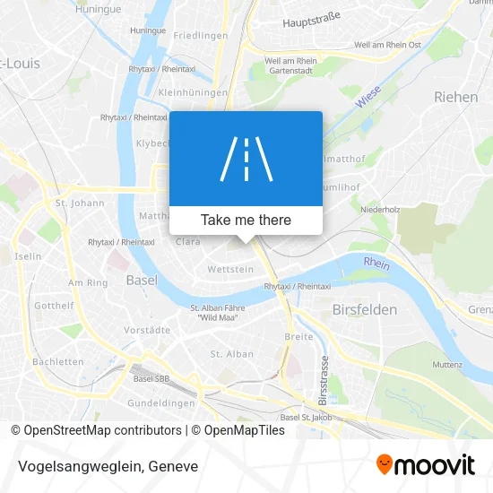 Vogelsangweglein map