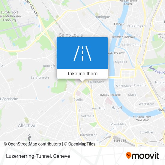 Luzernerring-Tunnel map