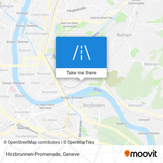 Hirzbrunnen-Promenade map