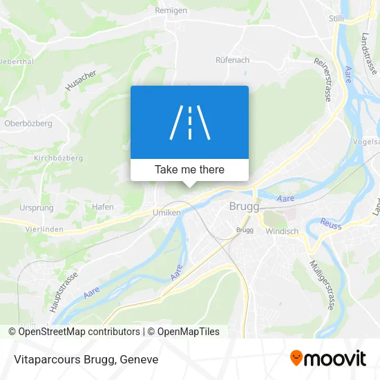 Vitaparcours Brugg map