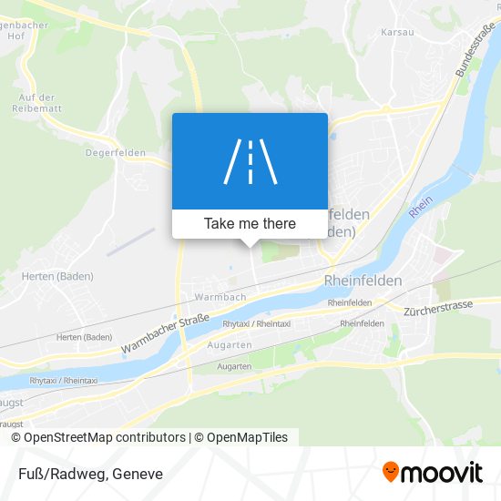 Fuß/Radweg plan
