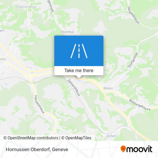 Hornussen Oberdorf map