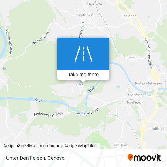 Unter Den Felsen map