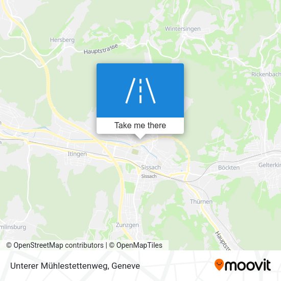 Unterer Mühlestettenweg map