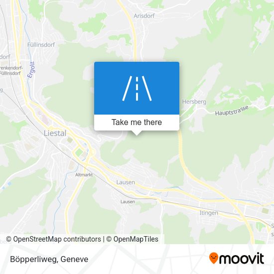 Böpperliweg map