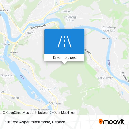 Mittlere Aspenrainstrasse map