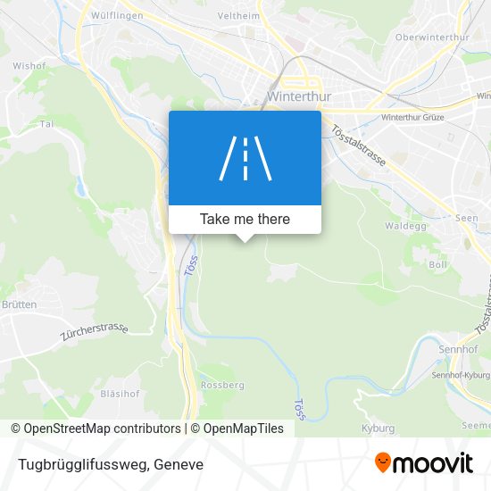 Tugbrügglifussweg map