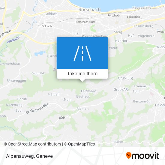 Alpenauweg map