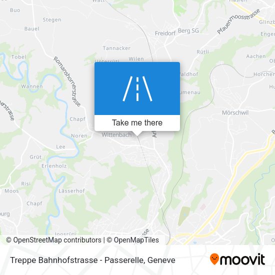 Treppe Bahnhofstrasse - Passerelle map
