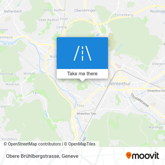 Obere Brühlbergstrasse map