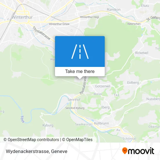 Wydenackerstrasse map