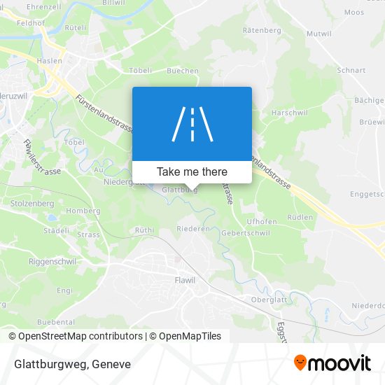 Glattburgweg map