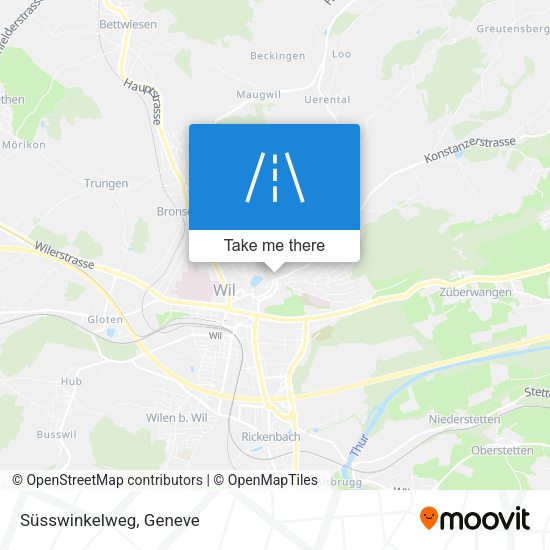 Süsswinkelweg map