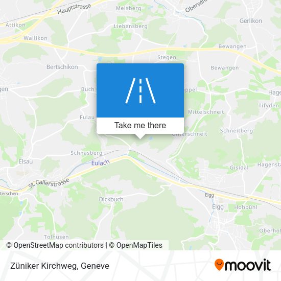 Züniker Kirchweg map