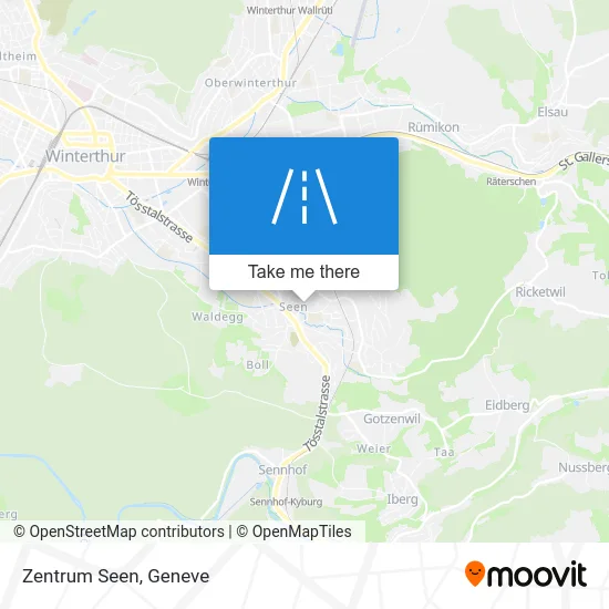 Zentrum Seen map
