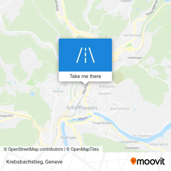 Krebsbachstieg map