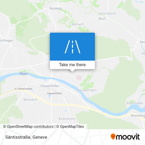 Säntisstraße map