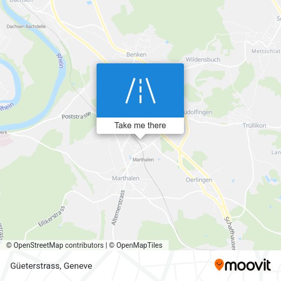 Güeterstrass map