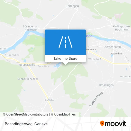 Basadingerweg map