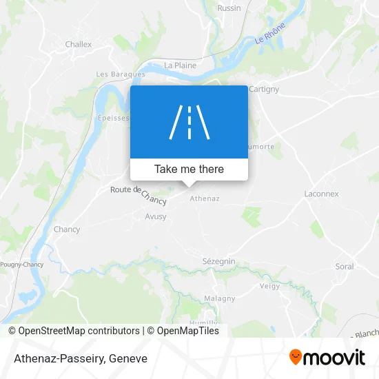 Athenaz-Passeiry map