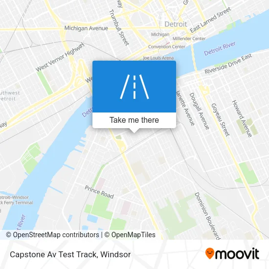 Capstone Av Test Track map