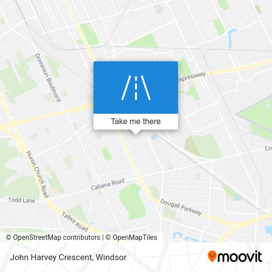 John Harvey Crescent map