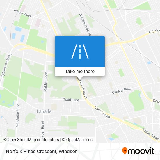 Norfolk Pines Crescent map