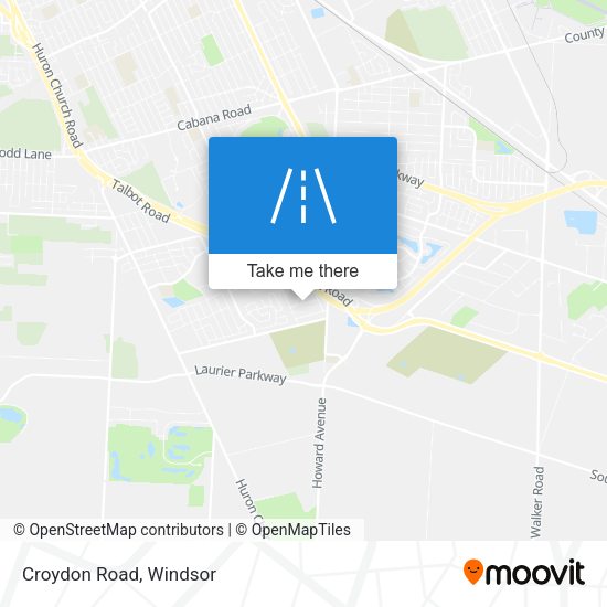 Croydon Road map