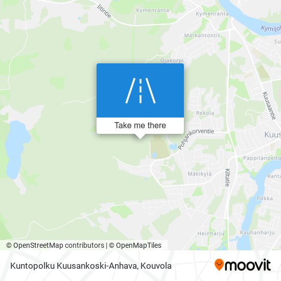 Kuntopolku Kuusankoski-Anhava map